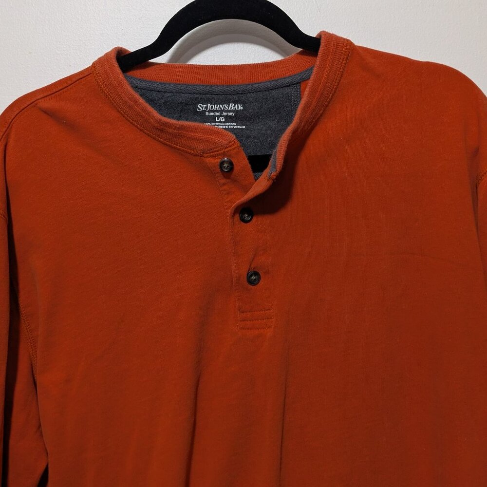 St John's Bay Sueded Jersey Henley L